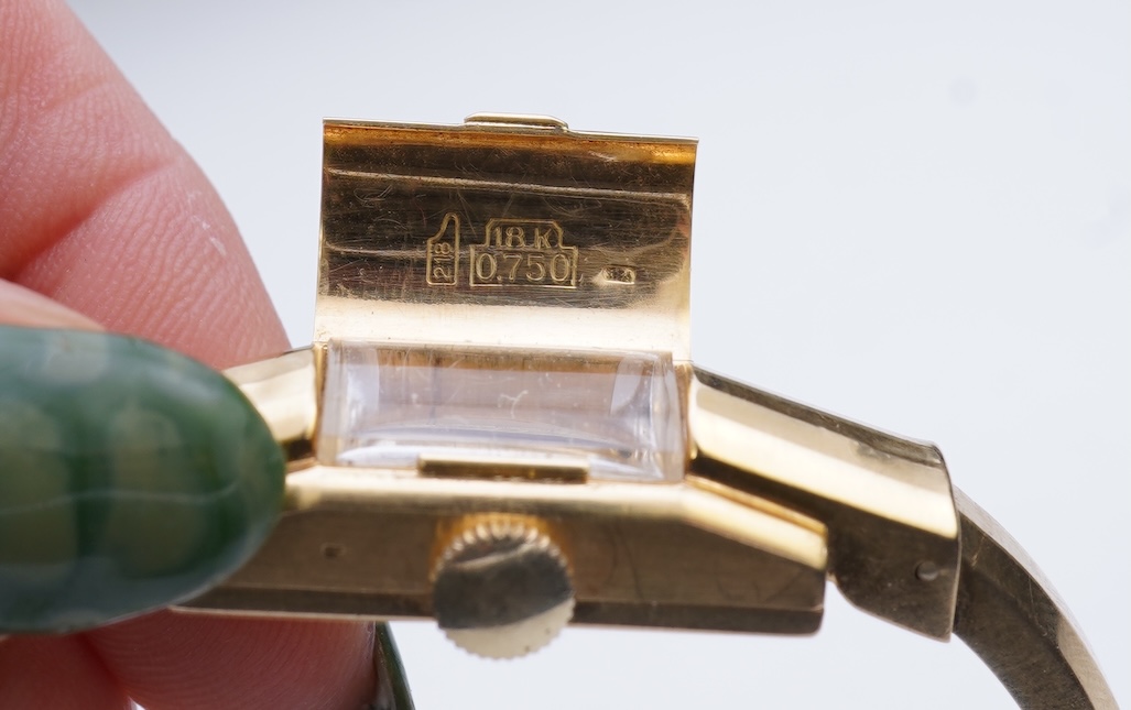 Dulux, a lady's gold Art Moderne cocktail watch, 1930s